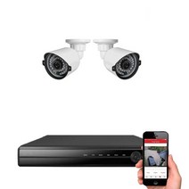 JWC CCTV자가설치 2채널CCTV 세트상품 2 녹화기 JDO-405A와 X4B카메라로 구성, 자가설치 CCTV 2채널 패키지-10미터케이블
