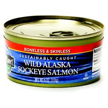 Wild Planet 와일드 알래스카 삭아이 살몬 본레스 & 스킨레스, 170g, 1개
