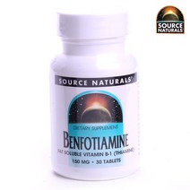 소스내츄럴스 벤포티아민 150mg 타블렛 글루텐 프리 무설탕, 30개입, 1개