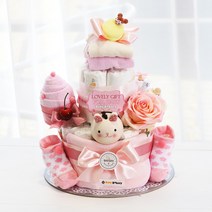 [기저귀케익] 스위트드림, 핑크, 백일