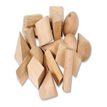 [Learning Resources] 나무 입체도형 모형 Wood Geometric Solids Set of 19, 1개