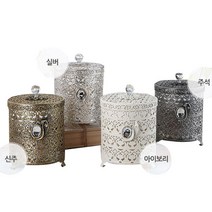 인투데코 원형휴지통 중, 아이보리, 1개, 1개