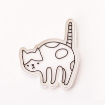 소름 고양이 쿠키커터+스탬프, 1개