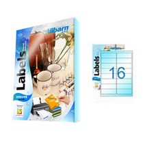 [올바른] 투명방수라벨 (레이저용) -16칸(2X8), 25매, AL016CP