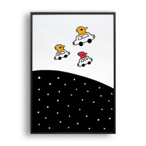 올뉴프레임 아트프린트 Fly high, MDF 블랙