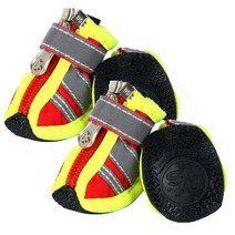 도기스쿨 야광 애견 신발, 빨강