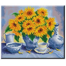 큐브아트 보석 십자수, 골든블루, 1개