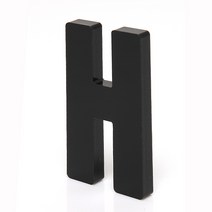 쿠 홈 인테리어 소품 아크릴 스텐딩 이니셜, 이니셜01 H (블랙)