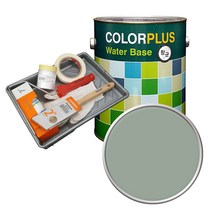 노루페인트 컬러플러스 페인트 4L   도구 세트, 1세트, 모스그린