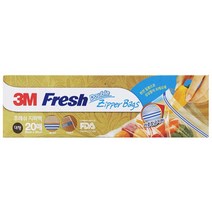 3M 후레쉬 지퍼백, 혼합 색상, 20매, 1개, 대(L)