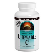 소스내츄럴스 아세롤라 체리 츄어블C 120mg 프루트 타블렛, 100개입, 1개