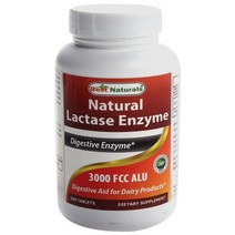 베스트네츄럴스 내추럴 락타아제 엔자임 3000 FCC ALU 타블렛 무설탕 글루텐 프리, 180개입, 1개, 180정