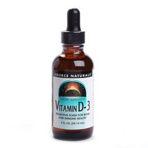 소스내츄럴스 비타민 D-3 리퀴드 무설탕 글루텐 프리, 59.14ml, 1개