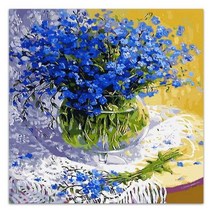 피포페인팅 DIY 명화그리기, Q052 파란패랭이꽃