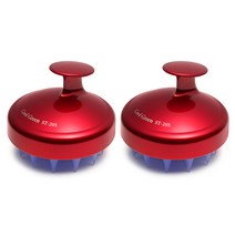 쿨그린 ST-205 샴푸브러쉬, 레드, 2개