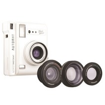 로모그래피 로모 인스턴트 카메라 오토맷   렛즈킷, 보라보라 (화이트), 1세트