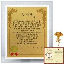 럭키심볼 크리스탈 감사패 8G 장인 장모님 감사패 + 24K골드 카네이션 전자파 스티커