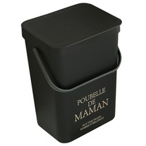 달팽이리빙 푸벨드마망 벽걸이 휴지통 10L, Black, 1개