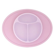 아가프라 실리콘 유아용 식판, 인디 핑크, 본품 + 뚜껑