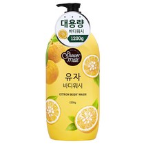 샤워메이트 유자 바디워시, 1200g, 1개