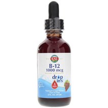 Kal B-12 1000mcg 드롭핀 내추럴 그레이프 맛, 59ml, 1개