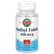Kal 메틸 폴레이트 400mcg 타블렛, 90개입, 1개