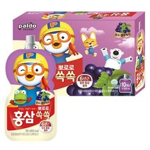 팔도 뽀로로 홍삼쏙쏙 어린이음료 100ml, 포도블루베리, 10개입