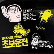 본투로드 개성넘치는 초보운전스티커, 11_B-R아서P해요ㅜ.ㅜ - 하늘색, 1개