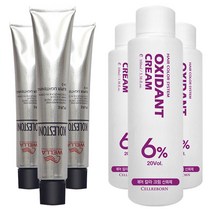 웰라 뉴콜레스톤 퍼펙트 퓨어컬러 염색제 80g + 산화제 100ml, 체리레드 12/45, 3세트
