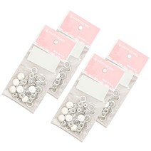 코하스아이디 도트 단추 10mm, 은색, 4개입