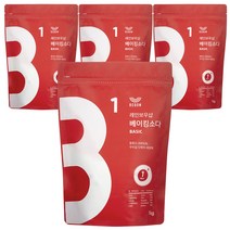 레인보우샵 베이킹소다 베이직, 2kg, 4개