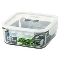 글라스락 찬따로 캡따로 정사각 1호 밀폐용기 나물반찬용 850 ml, 1개, 단품
