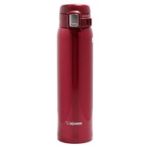 조지루시 초경량 원터치 보온 보냉 텀블러 SM-SD, 클리어 레드, 600ml