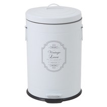 오션웰라이프 클래식 더스트 빈 휴지통 12L, 화이트, 1개