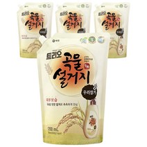 트리오 곡물설거지 쌀겨 1.2L리필 4개, 1.2L