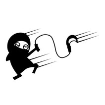 본투로드 차량 파손 닌자 스티커 갈색 긁힘닌자 05, 1개