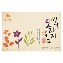 지산식품 생강도라지감초차, 1.2g, 25개