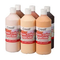 베이직컬러 스페셜 피부색 물감, 500ml, 6색