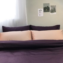 (주)한국침구예진 100수 프리미엄 매트커버 세트 침구 딥퍼플