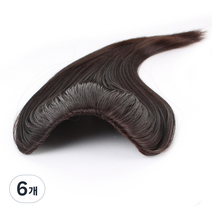 픽앤웨어 여자 긴머리용 헤어뽕 미디움 부분가발 11 x 26 cm, 투톤 브라운, 6개