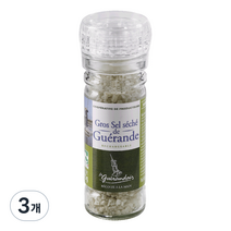 르게랑드 토판 그라인드 굵은 천일염, 75g, 3개