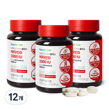 뉴트리디데이 NEW 플러스 비타민D 1000IU 30g, 12개