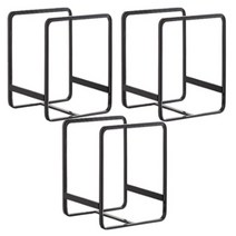 엘엘리빙 접시 거치 정리대 3개입, 블랙