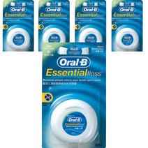 오랄비 왁스 치실 민트향 50m, 1개입, 5개