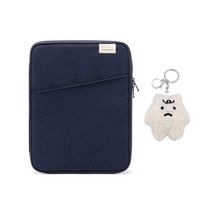달모아 심플 맥북 에어 프로 아이패드 노트북 파우치 케이스 + 고리 세트, 네이비
