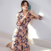 포플러앤씨 유닛 페이즐리 원피스