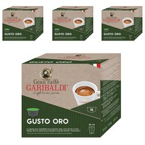 [돌체구스토 호환] 가리발디 구스토 오로 캡슐커피, 7g, 16개입, 4개