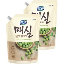 참그린 매실 청정설거지 주방세제 리필형, 1.2L, 2개
