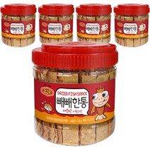 머거본 빼빼한통 매운맛 어포스낵, 120g, 5개입
