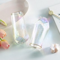 오로라 골드 아쿠아 롱 글라스잔 450ml, 2개